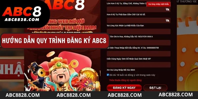 Hướng dẫn quy trình 5 bước để đăng ký Abc8 thành công