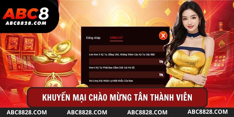 Thưởng 1 triệu VND khi bet thủ đăng ký ABC8 và nạp tiền lần đầu